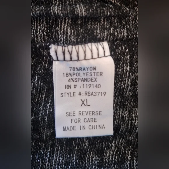 PURPLE SNOW women's black & gray t-shirt. Size XL - Picture 6 of 6